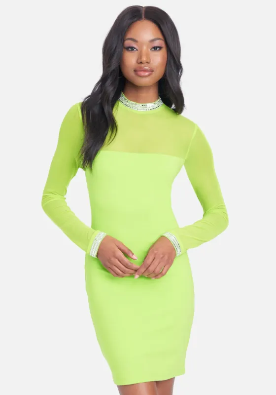 Crystal Mesh Mini Dress sold by Bebe
