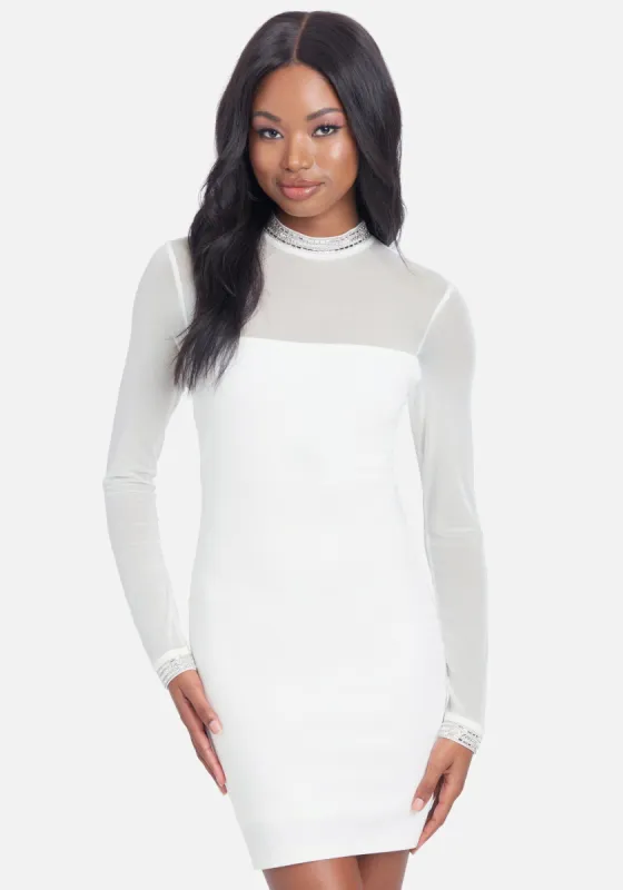 Crystal Mesh Mini Dress sold by Bebe