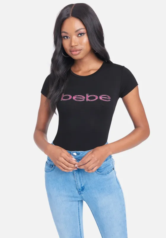 Bebe Logo Rhinestone Outline Tee sold by Bebe