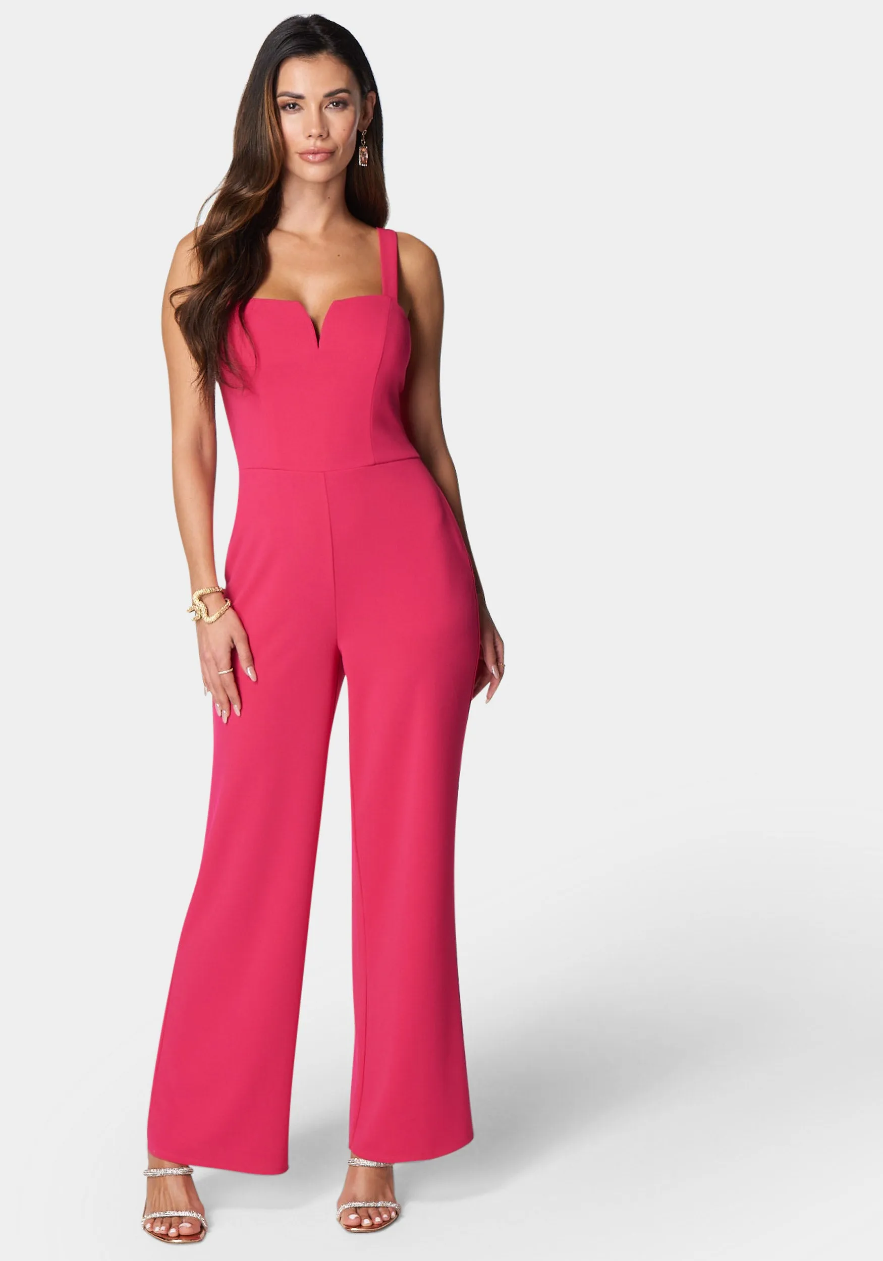 V Wire Core Jumpsuit sold by Bebe