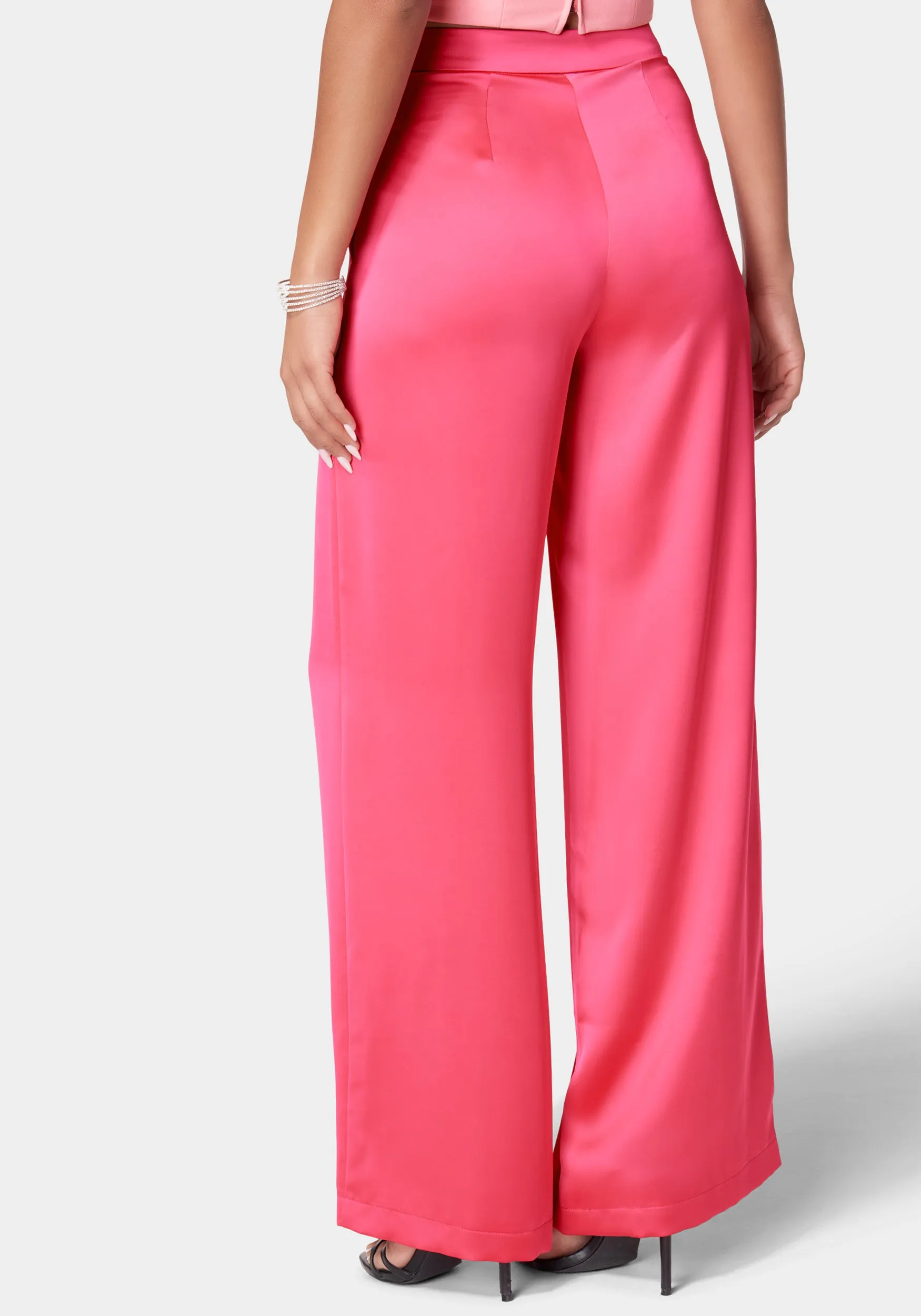 Satin Wide Leg Pant sold by Bebe product image thumbnail 3