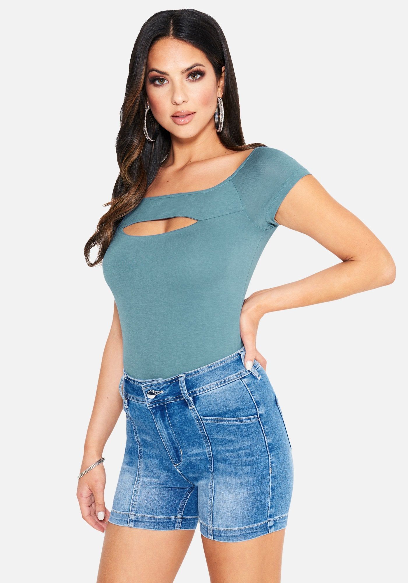 Cutout 3/4 Sleeve Knit Top sold by Bebe product image thumbnail 2