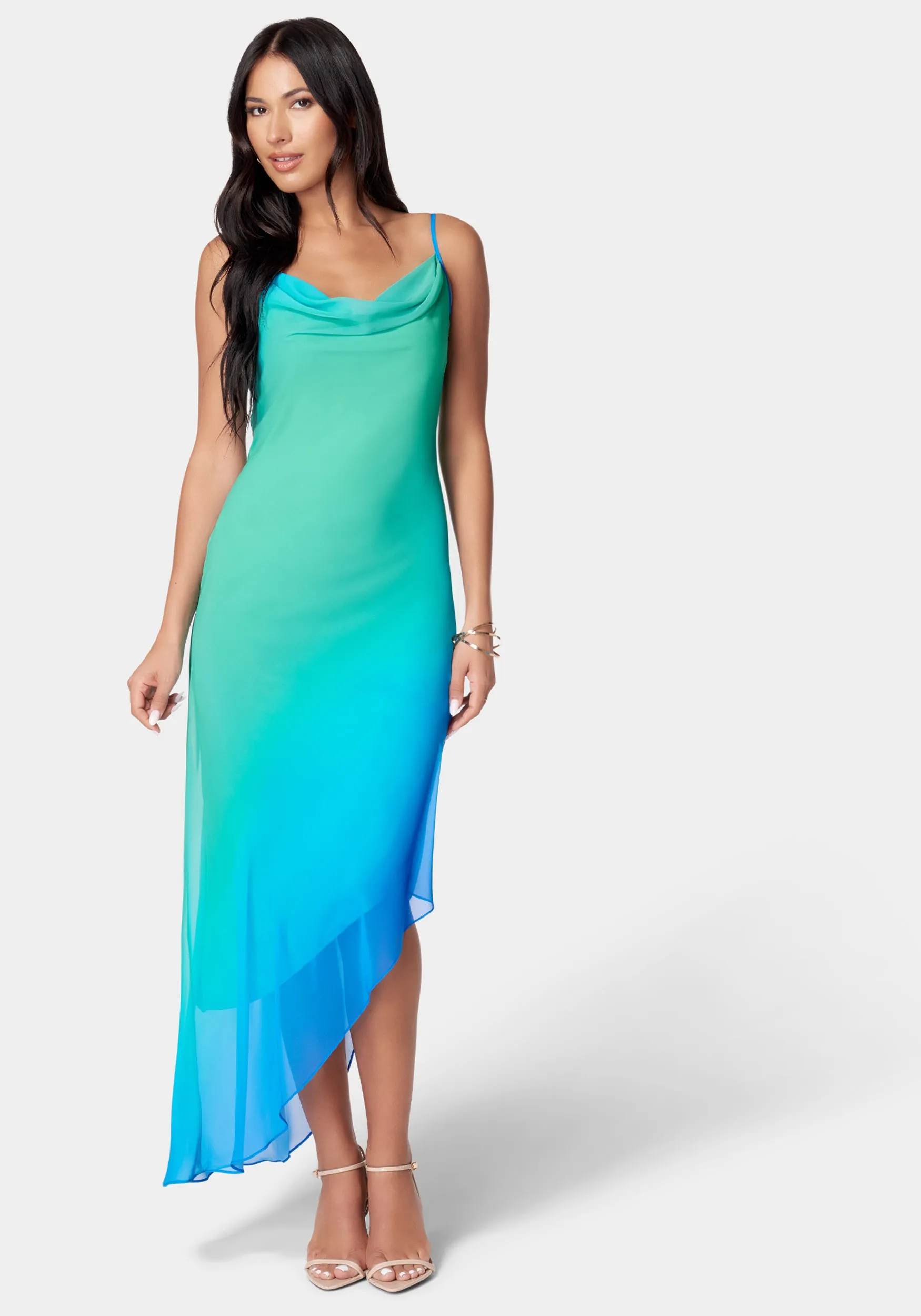 Asymmetrical Ombre Dress sold by Bebe