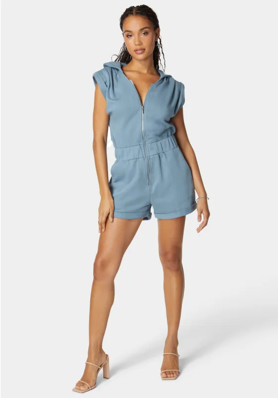 Sleeveless Bold Shoulder Hoodie Romper made by Jump