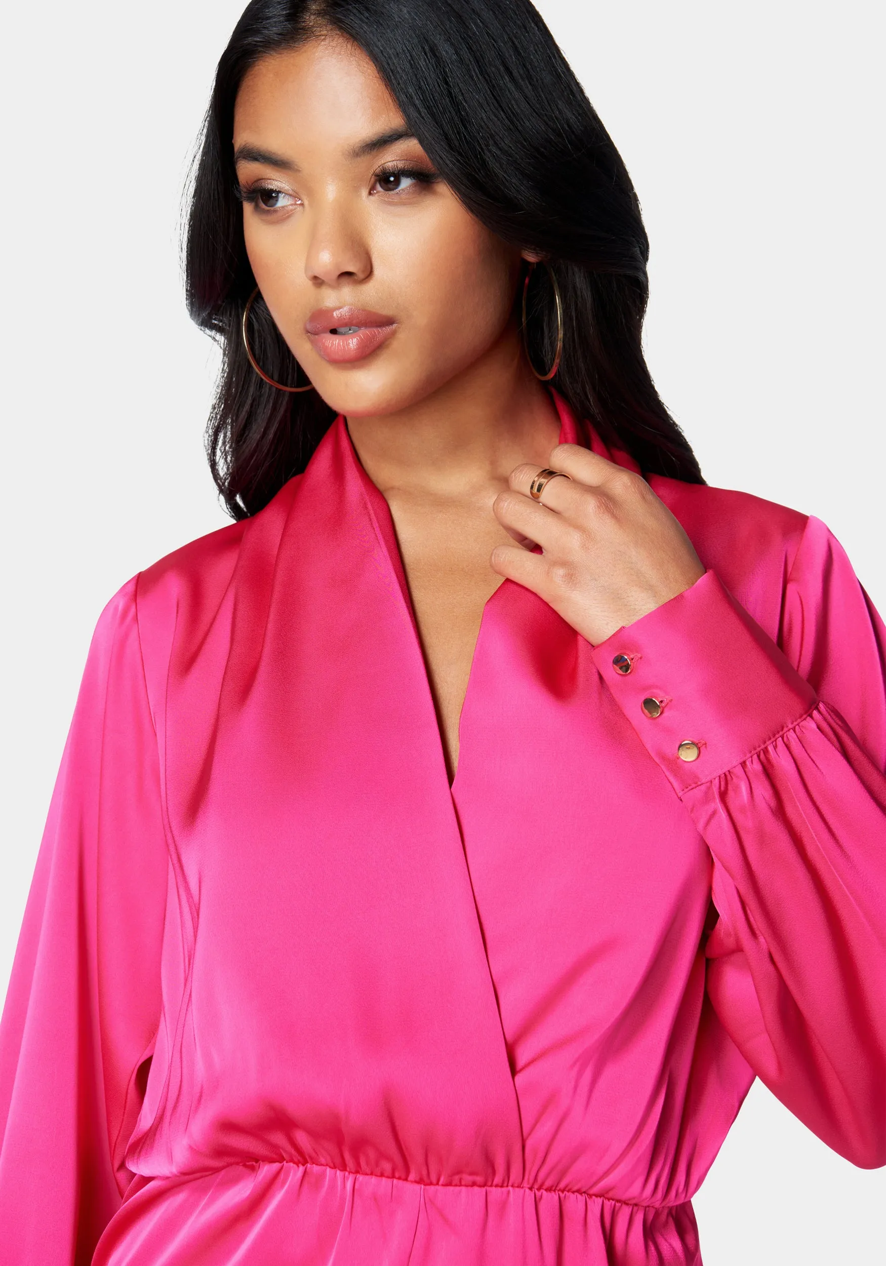 Surplice Drapey Romper sold by Bebe product image thumbnail 4