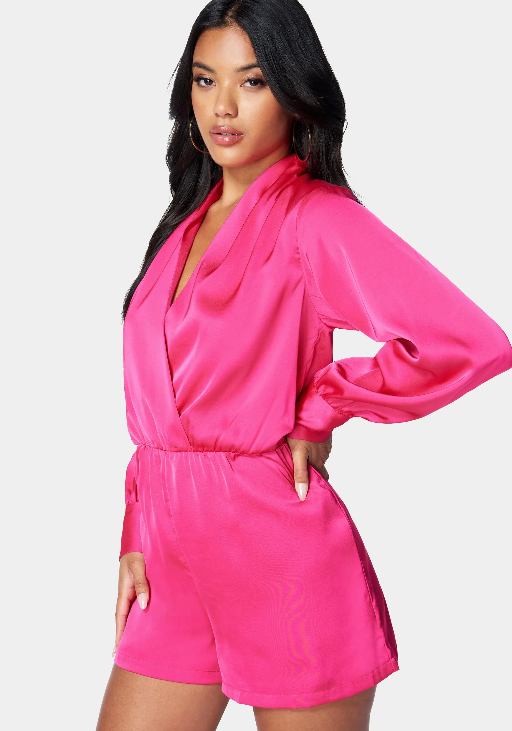Surplice Drapey Romper sold by Bebe product image thumbnail 2