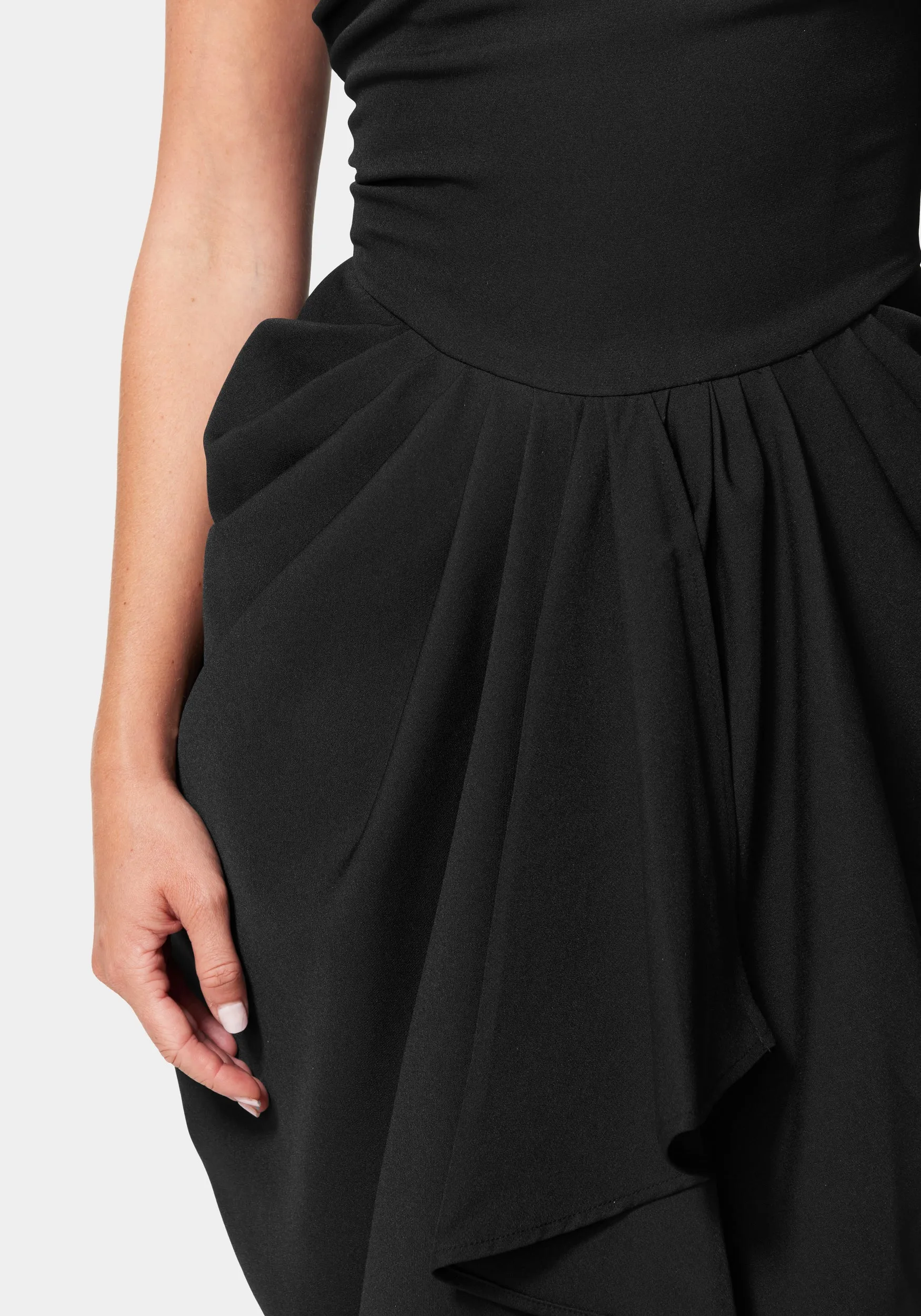 Strapless Gathered Waist Midi Dress sold by Bebe product image thumbnail 4