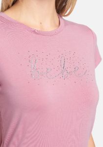Bebe Logo Rhinestone Stud Cursive Tee sold by Bebe