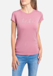 Bebe Logo Rhinestone Stud Cursive Tee sold by Bebe