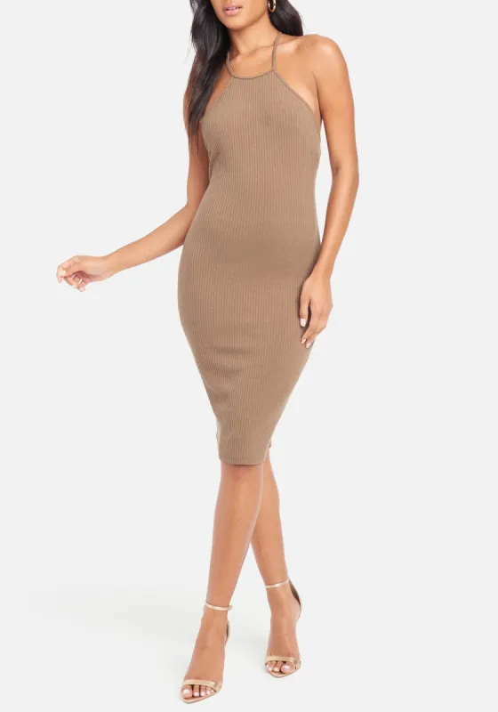 Halter Neck Knit Midi sold by Bebe