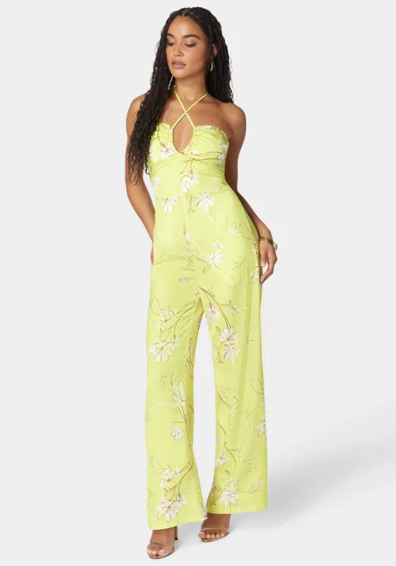 Plunging Cut Out Vneck Jumpsuit sold by Bebe