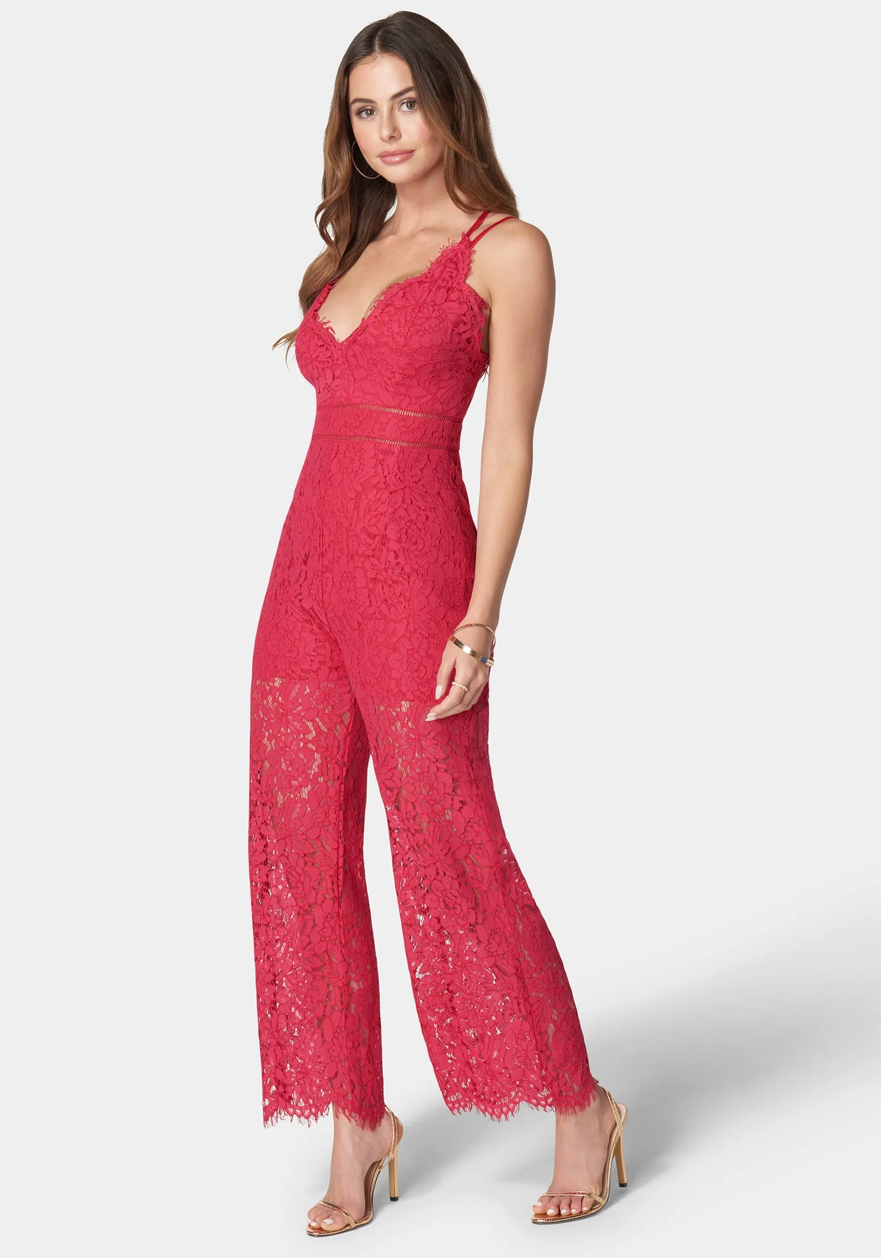 Strappy Back Lace Jumpsuit sold by Bebe product image thumbnail 2