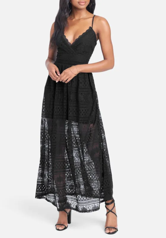 All Over Lace Maxi Dress sold by Bebe