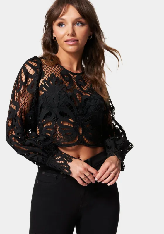 Placement Lace Blouse sold by Bebe