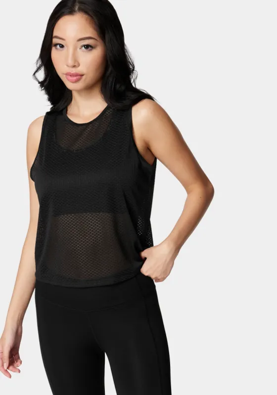 Bebe Logo Mesh Logo Tank sold by Bebe