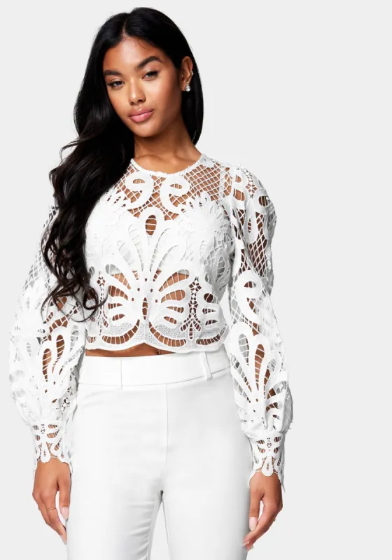 Placement Lace Blouse sold by Bebe