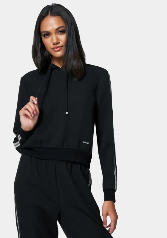 Bebe Lux Lounge Crepe Stripe Detail Hoodie sold by Bebe