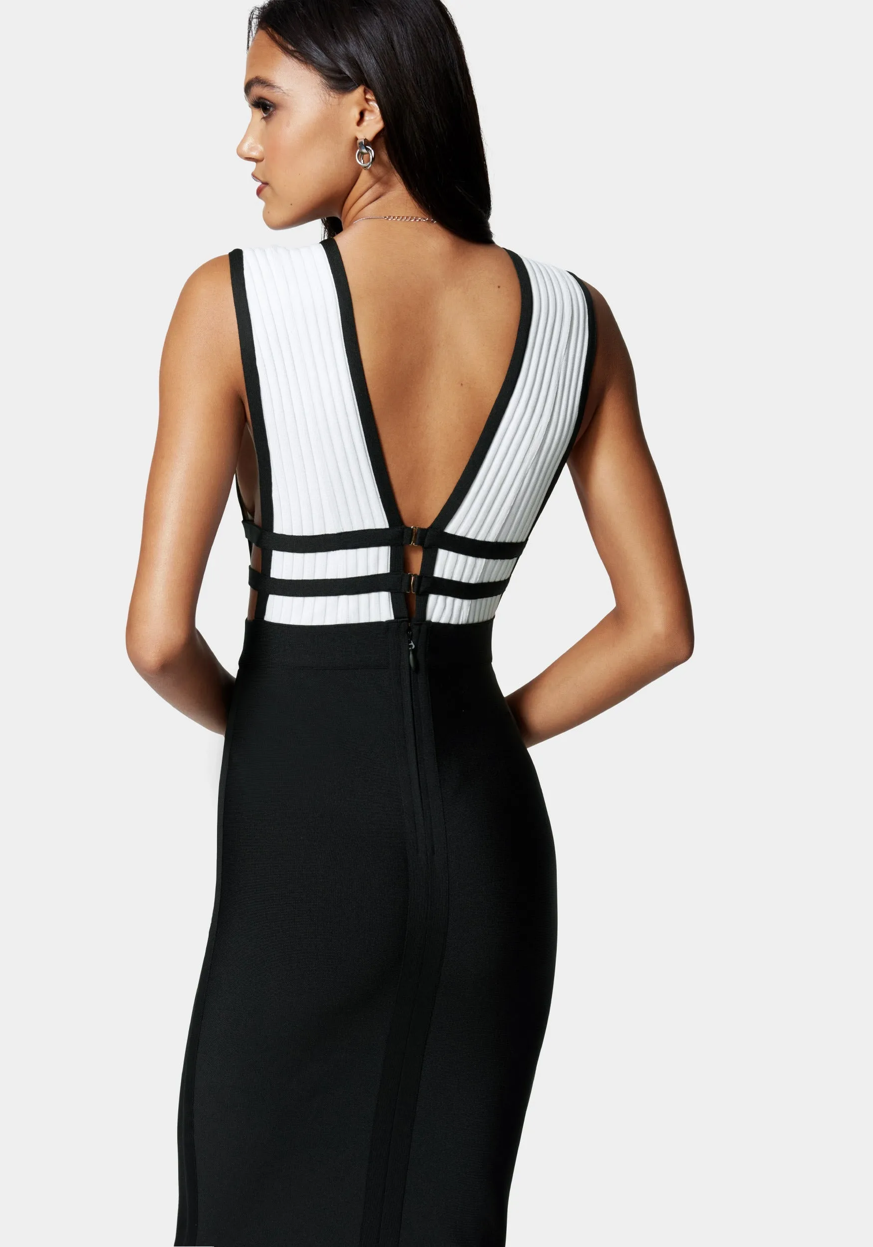 Plunge Neck Bandage Dress sold by Bebe product image thumbnail 3