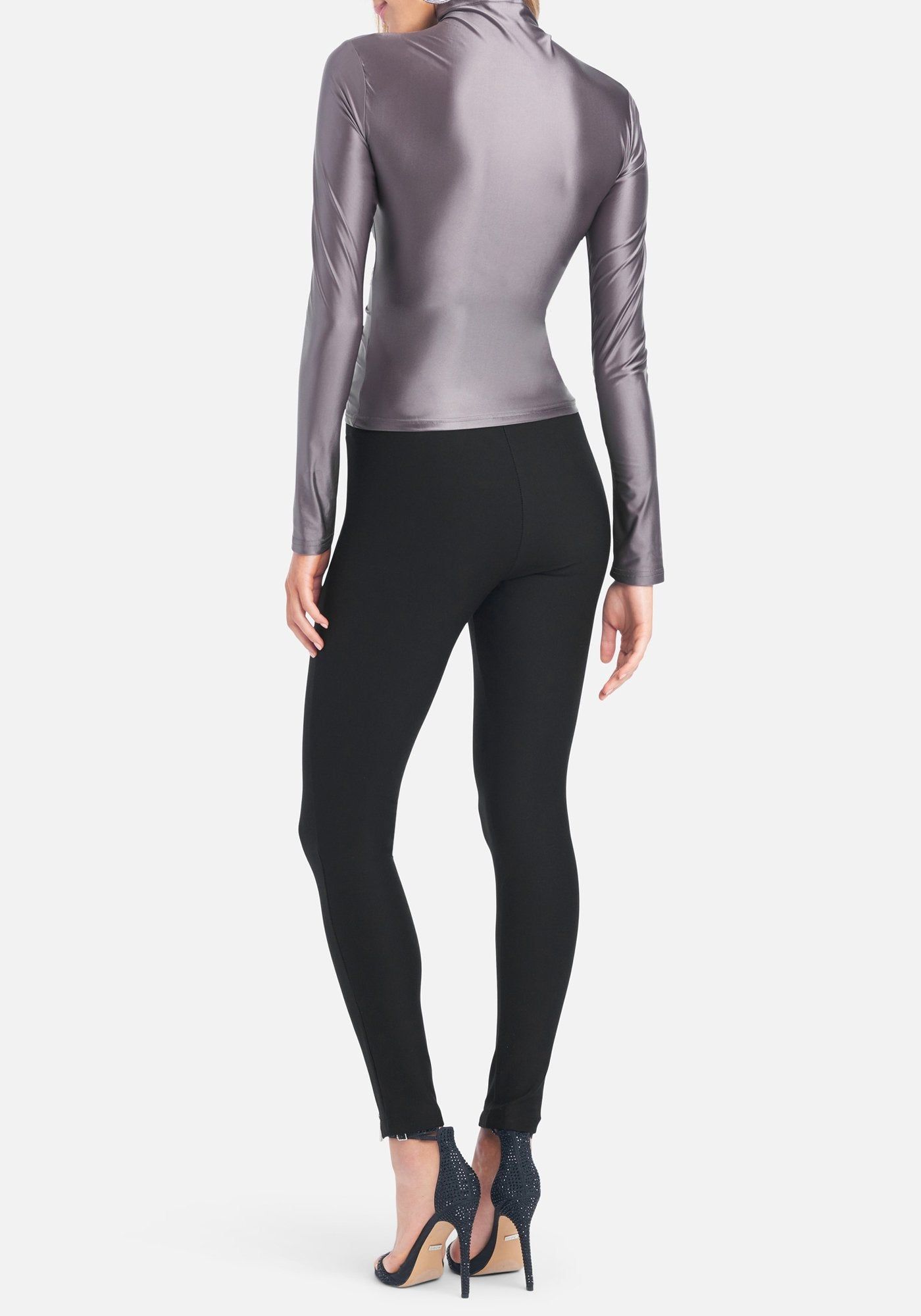 High Rise Zipper Front Legging sold by Bebe product image thumbnail 3