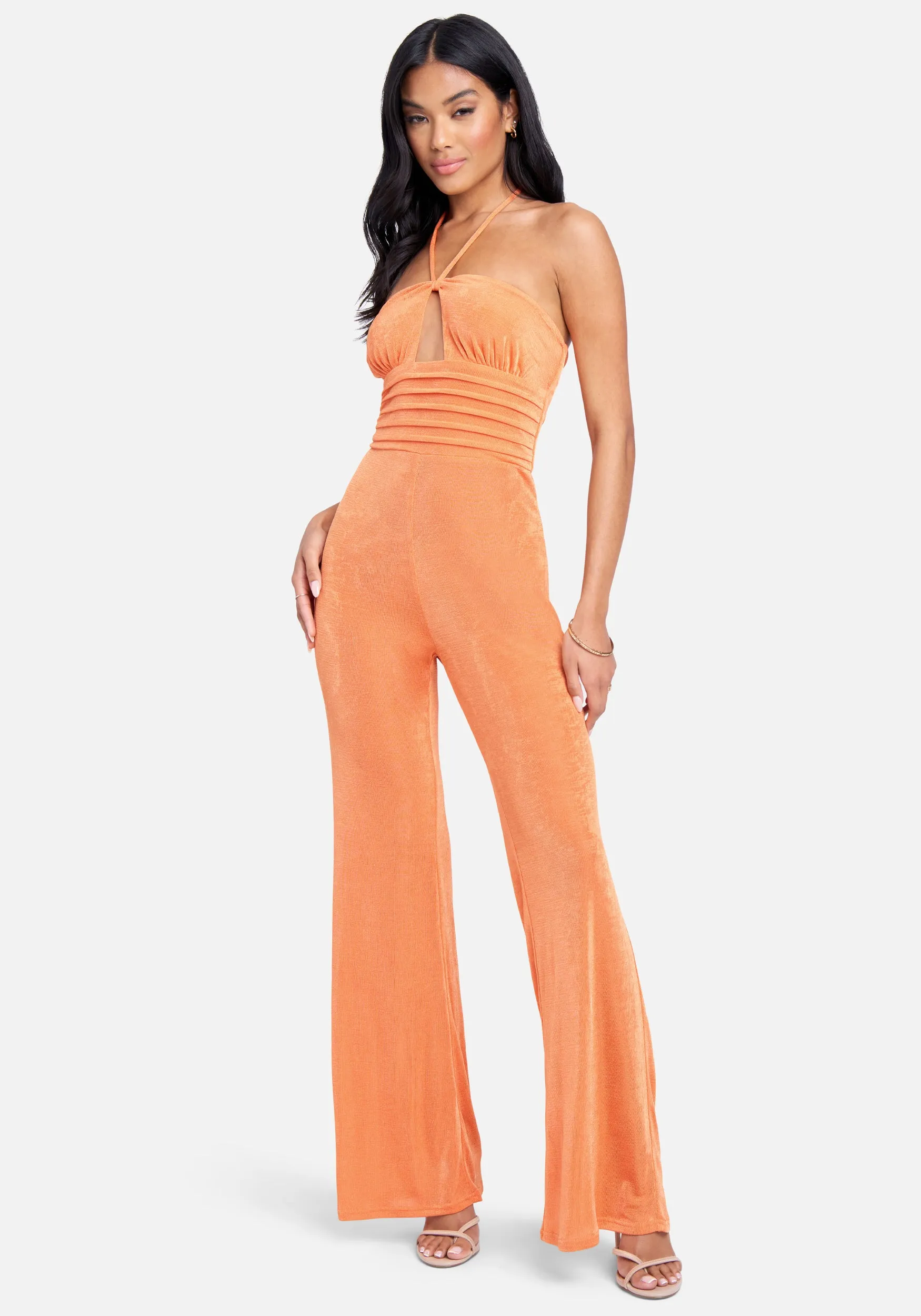 Halter Neck Wide Leg Jumpsuit sold by Bebe