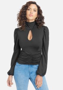 Keyhole Long Sleeve Top sold by Bebe