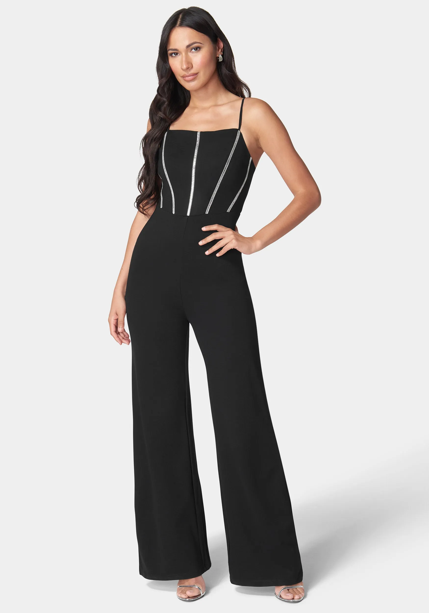 Embellished Corset Jumpsuit sold by Bebe