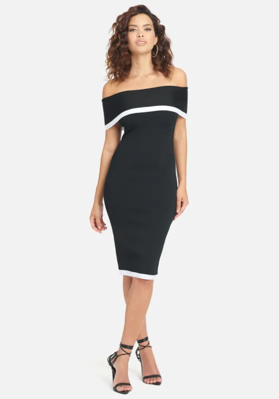 Off Shoulder Sweater Dress sold by Bebe