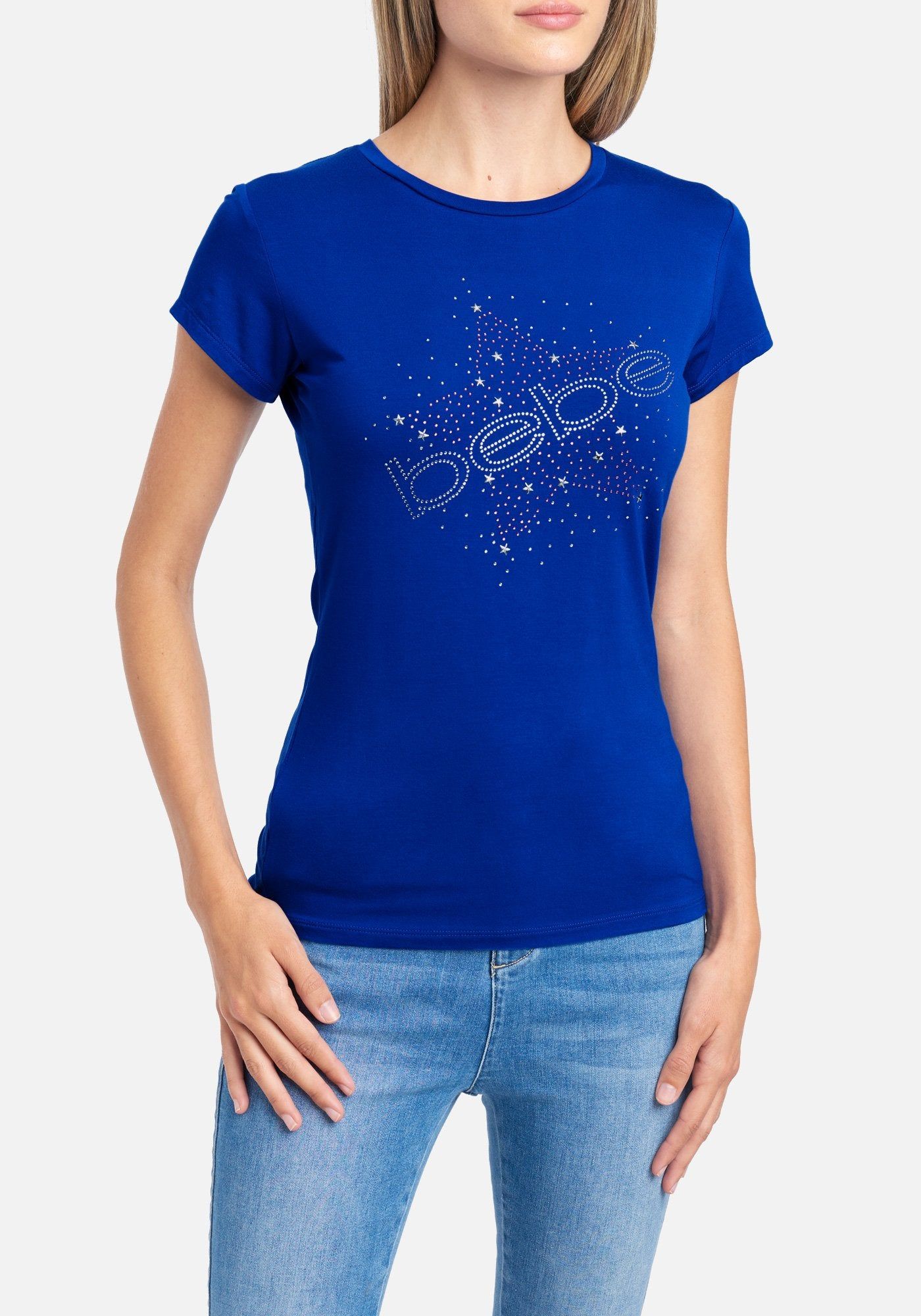 Bebe Logo Rhinestone Tee sold by Bebe