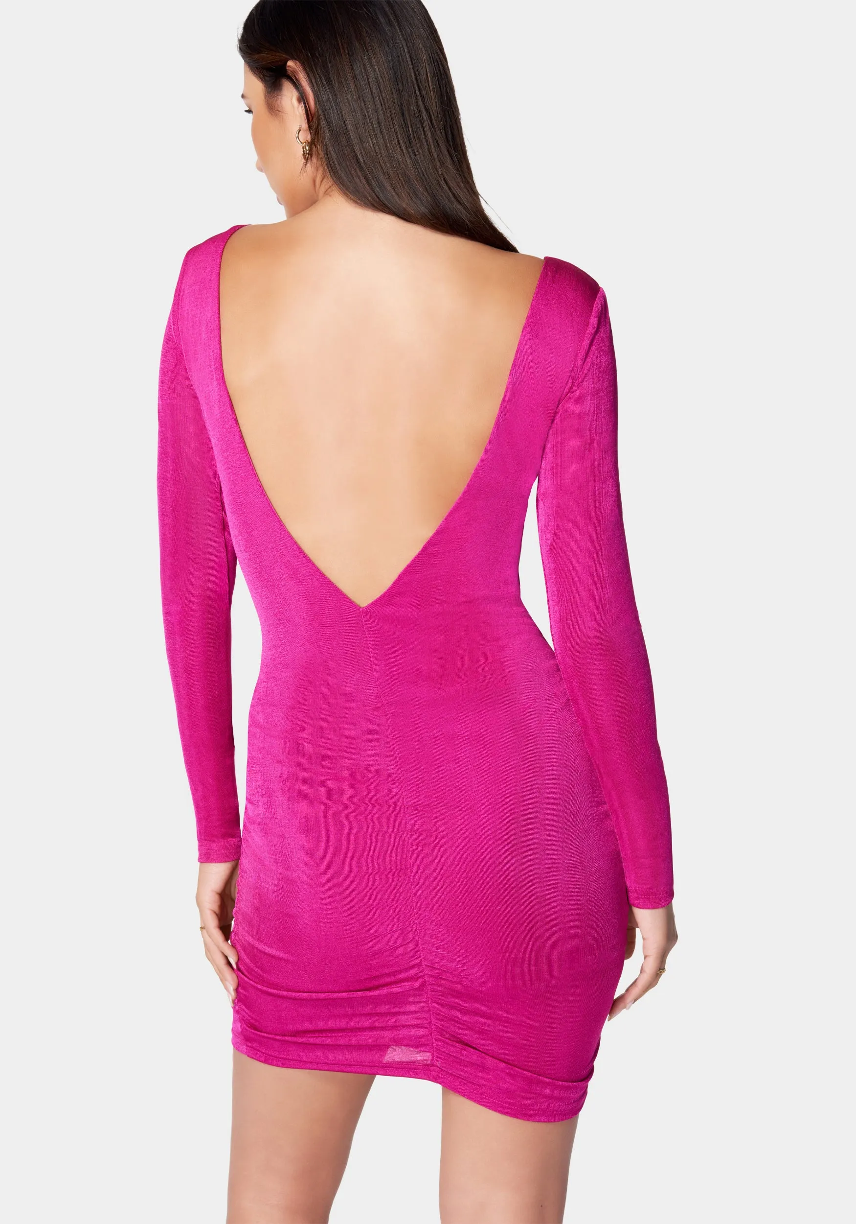 Ruched Backless Mini Dress sold by Bebe product image thumbnail 3