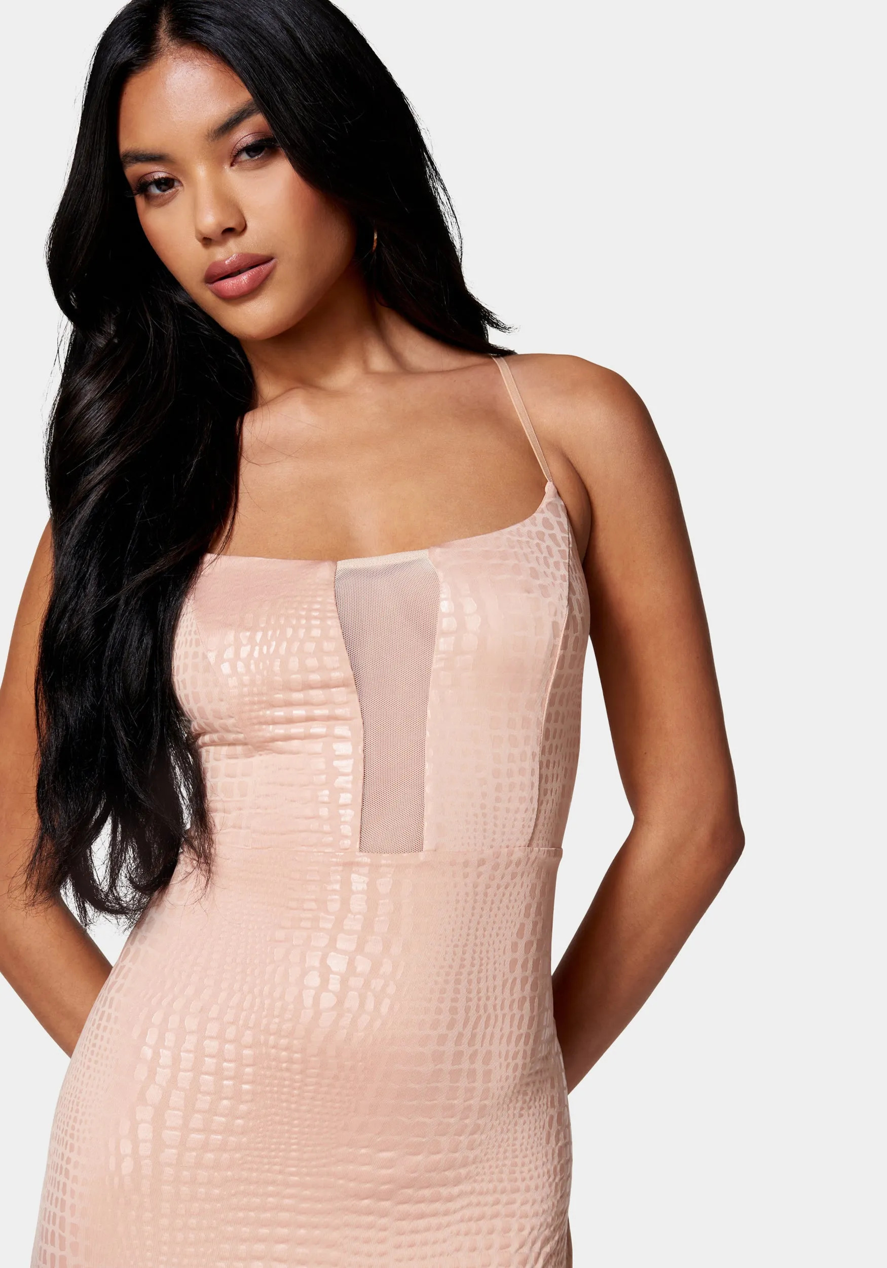 Vegan Leather Caged Mini Dress sold by Bebe product image thumbnail 4