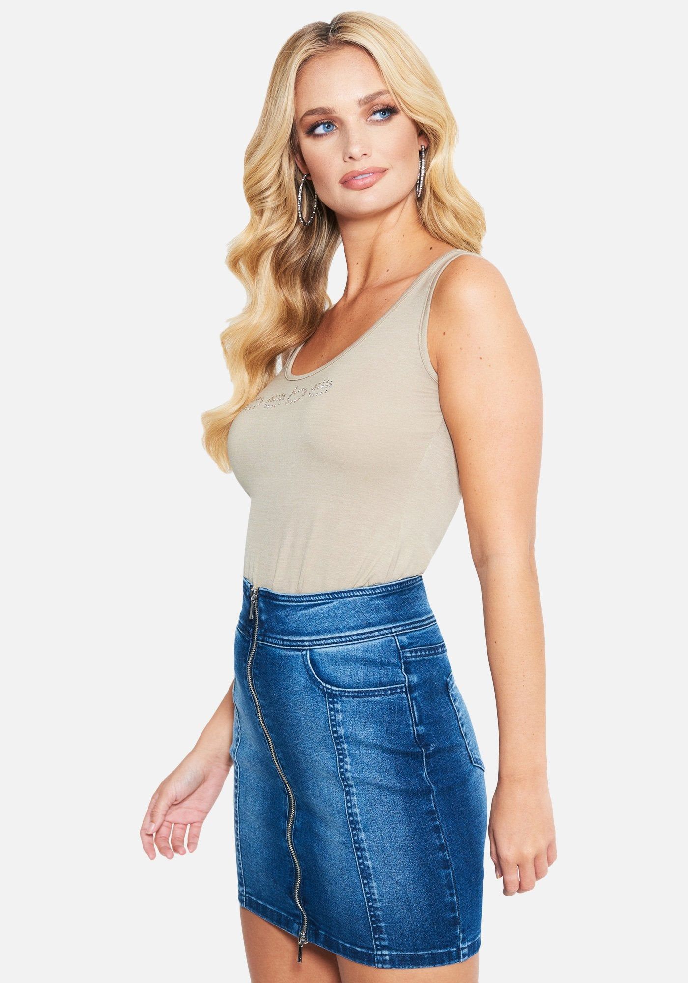 Crystal Logo Jersey Tank Top sold by Bebe product image thumbnail 2