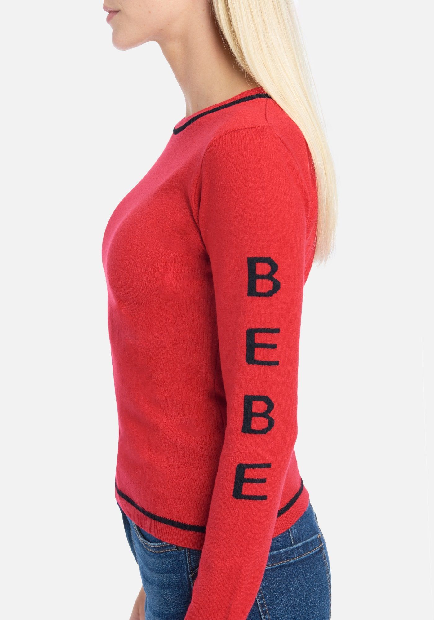 Bebe Logo Sleeve Knit Top sold by Bebe product image thumbnail 3