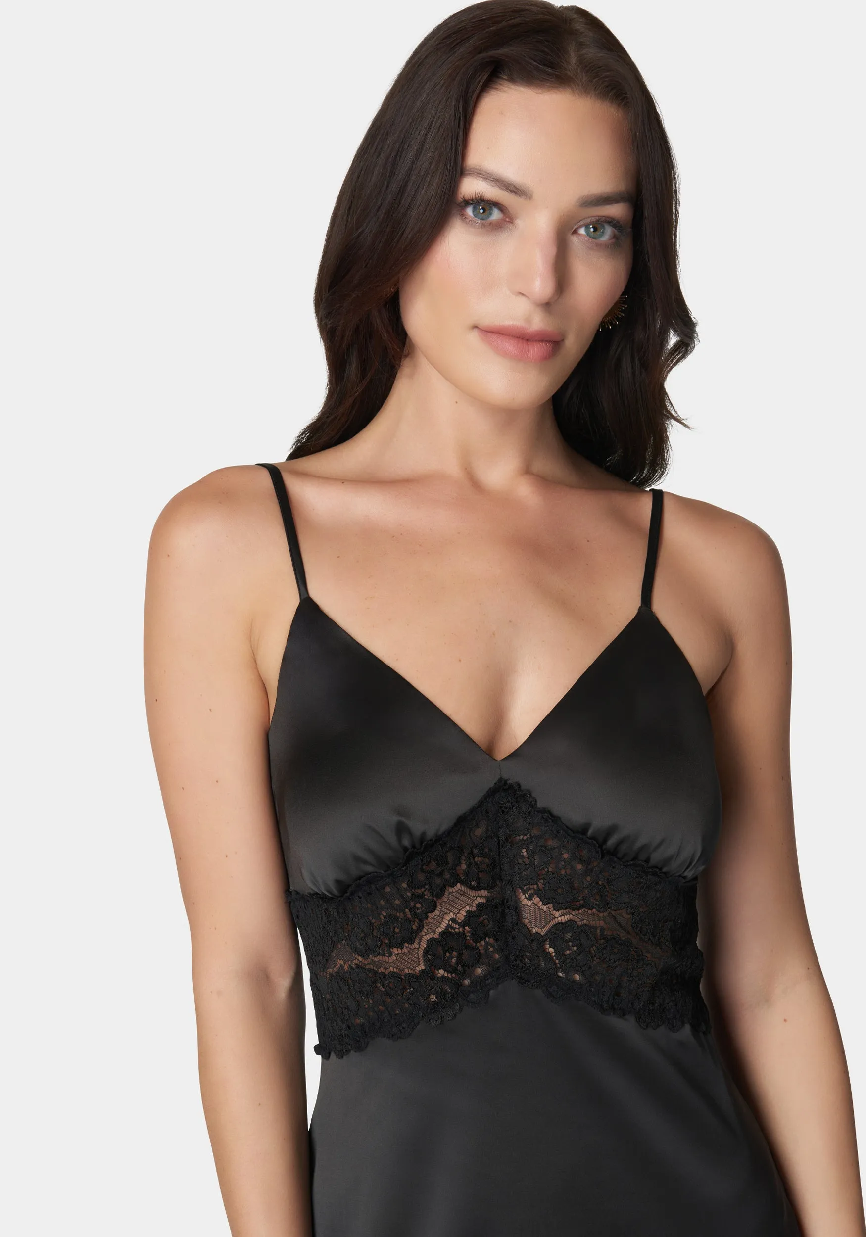 Lace Inset Satin Slip sold by Bebe product image thumbnail 4