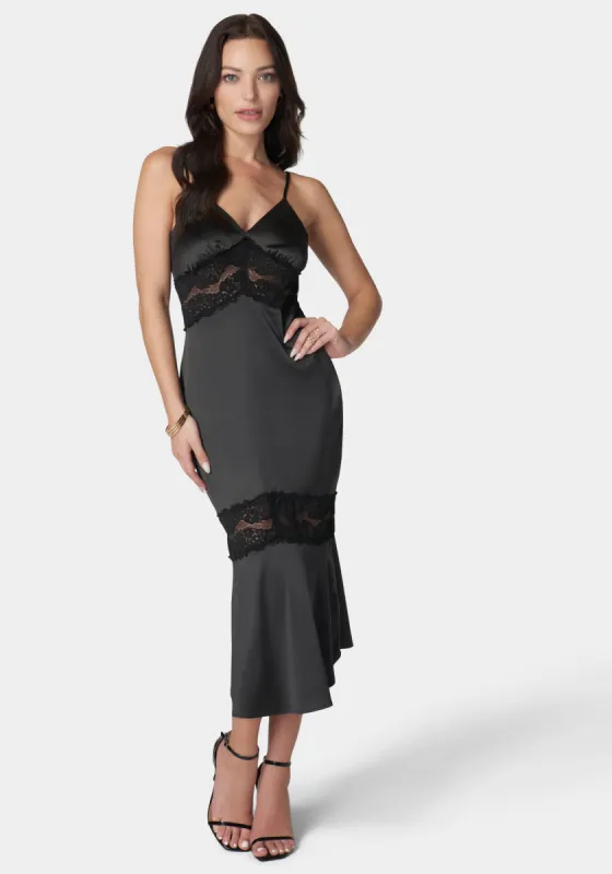 Lace Inset Satin Slip sold by Bebe