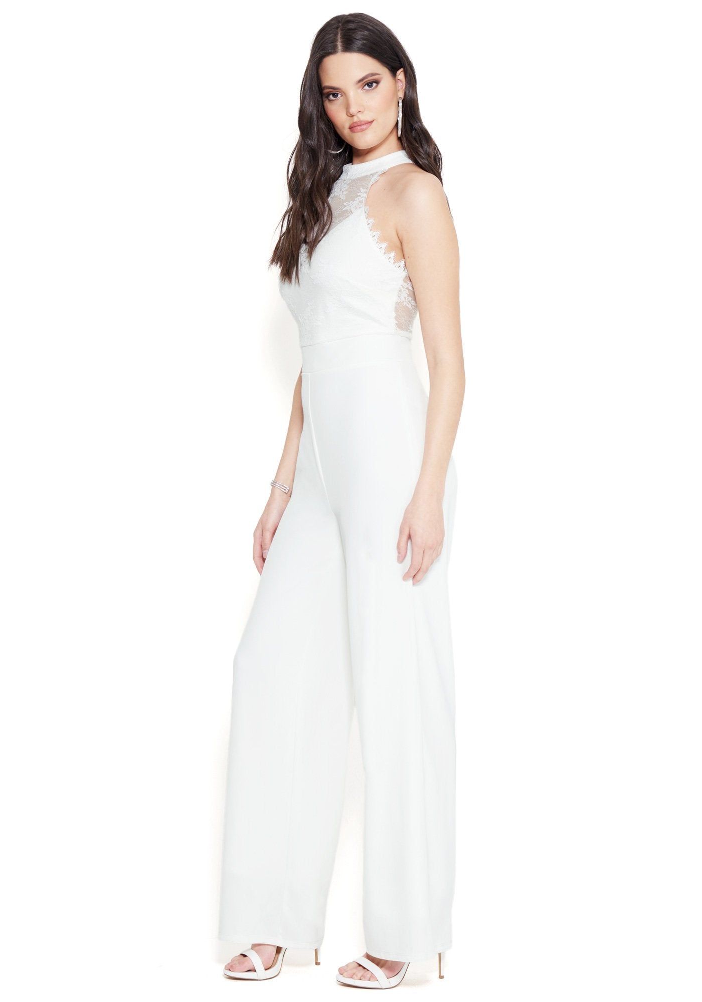 Lace And Ponte Jumpsuit sold by Bebe product image thumbnail 2