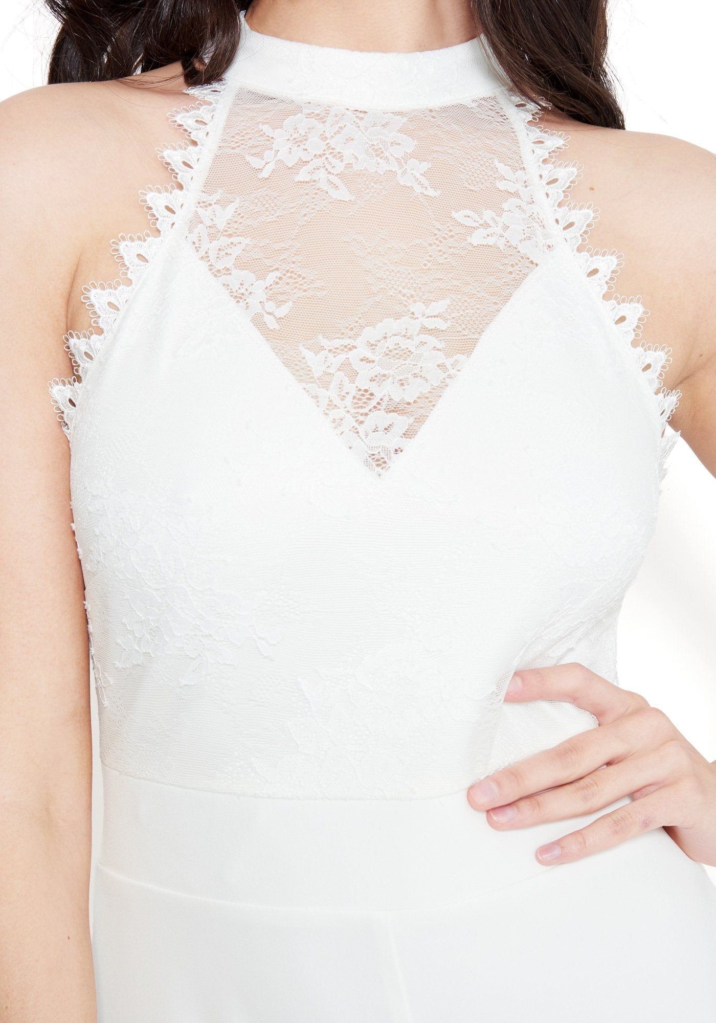 Lace And Ponte Jumpsuit sold by Bebe product image thumbnail 4