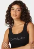 Bebe Logo Double Strap Single Stone Rib Top sold by Bebe