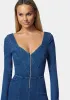 Multistitch Wide Leg Denim Jumpsuit sold by Bebe