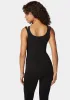 Bebe Logo Double Strap Single Stone Rib Top sold by Bebe