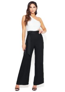 One Shoulder Wide Leg Jumpsuit sold by Bebe