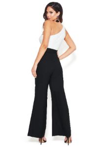 One Shoulder Wide Leg Jumpsuit sold by Bebe