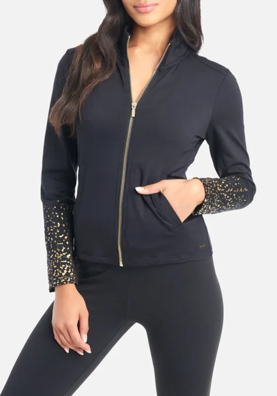 Bebe Logo Metallic Foil Jacket sold by Bebe