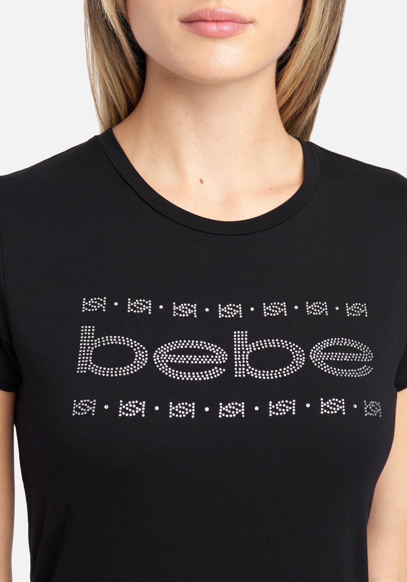 Bebe Logo Tonal Rhinestone Tee sold by Bebe product image thumbnail 3