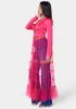 Satin Tailored Jacket With Tulle Hem sold by Bebe