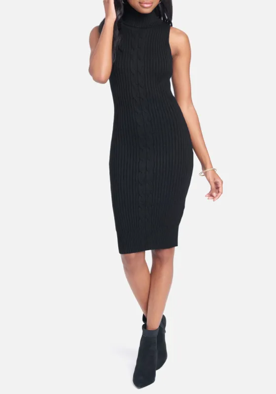 Knit Cowl Neck Midi Dress sold by Bebe
