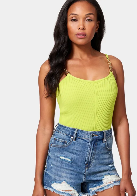 Hardware Strap Sweater Cami sold by Bebe