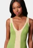 Color Block V-Neck Midi Dress sold by Bebe