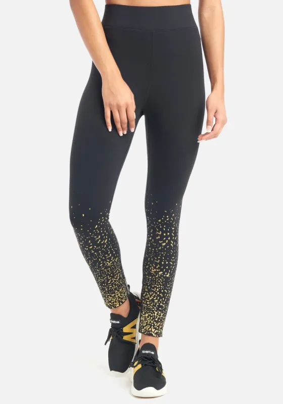 Bebe logo Metallic Foil Legging sold by Bebe
