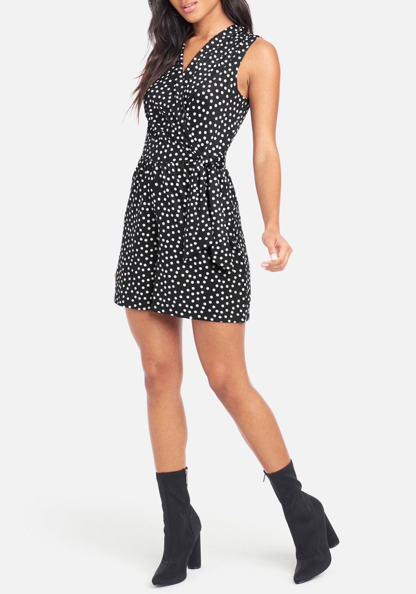 Printed Surplice Wrap Romper sold by Bebe product image thumbnail 2