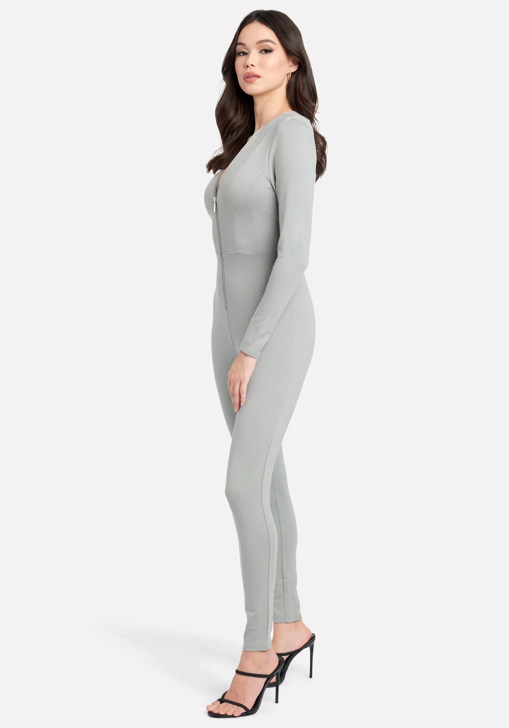 Basic Knit Zip-Up Catsuit sold by Bebe product image thumbnail 2